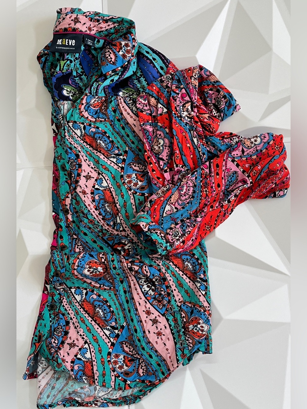 Anthropologie x Maeve The Paz
Button Down Patchwork Paisley Boho Shirt Top Sz:XS - Picture 5 of 15